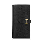 Hermes Bearn Wallet Epsom & Gold Noir