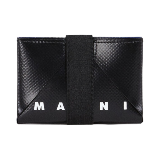 Marni PVC Origami Construction Card Holder Black Royal