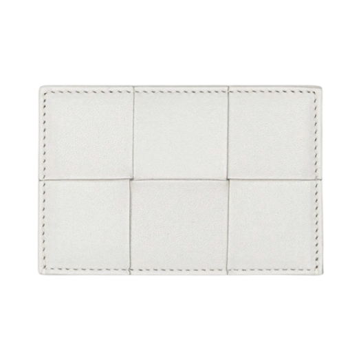 Bottega Veneta Leather Credit Card Case White