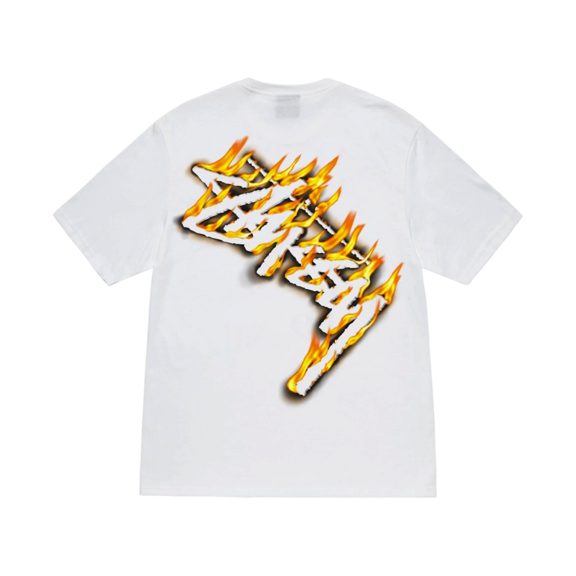 스투시 버닝 스탁 티셔츠 화이트 | Stussy | KREAM