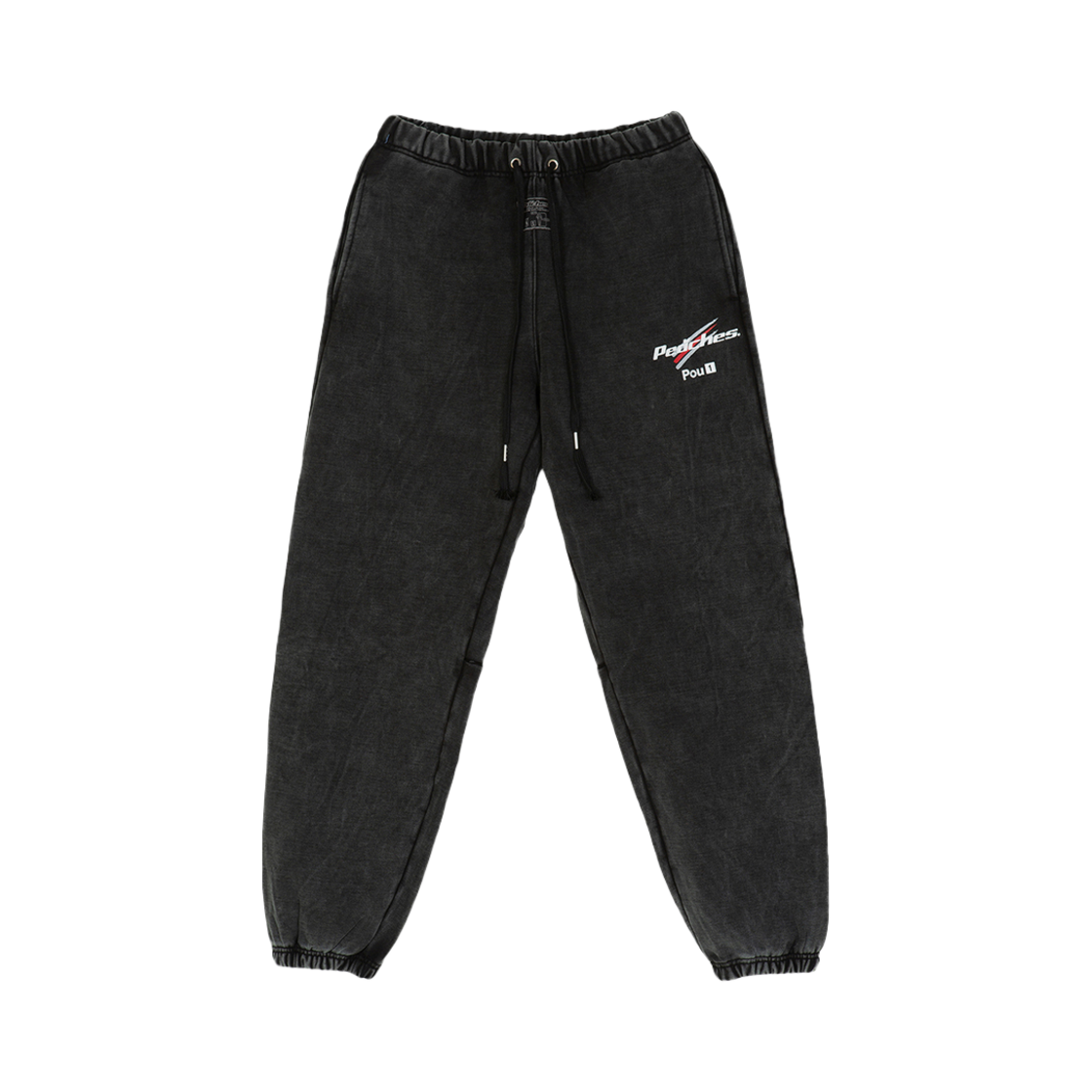 피치스 웨스턴 레이싱 로고 스웻팬츠 블랙(Peaches Western Racing Logo Sweatpants Black)