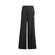 (W) Adidas 3S Loose French Terry Wide Leg Pants Black - KR Sizing