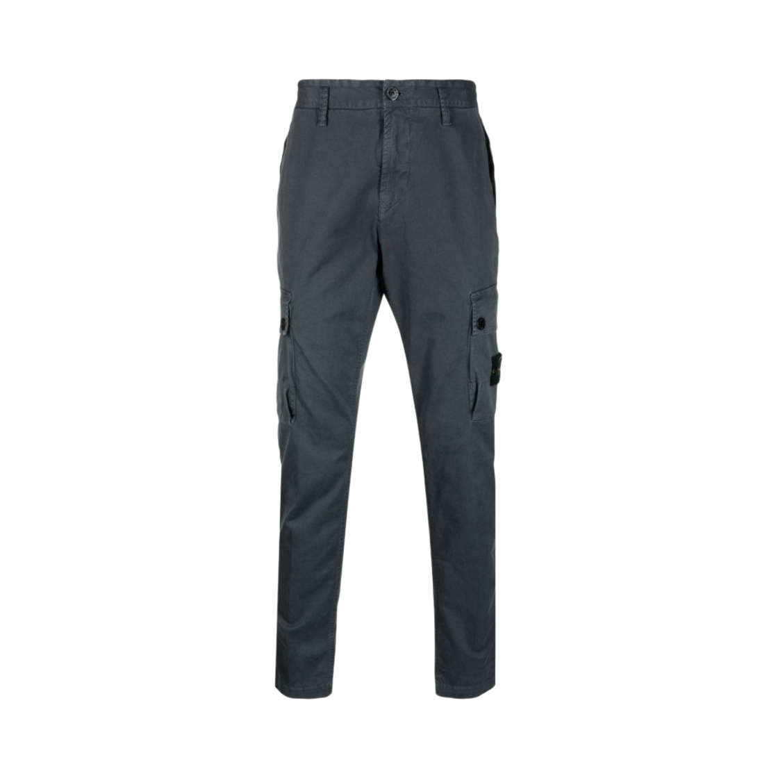 7915303L1-V0162 Stone Island 303L1 Stretch Broken Twill Cotton Garment Dyed Old Effect Cargo Pant Lead Grey - 23FW