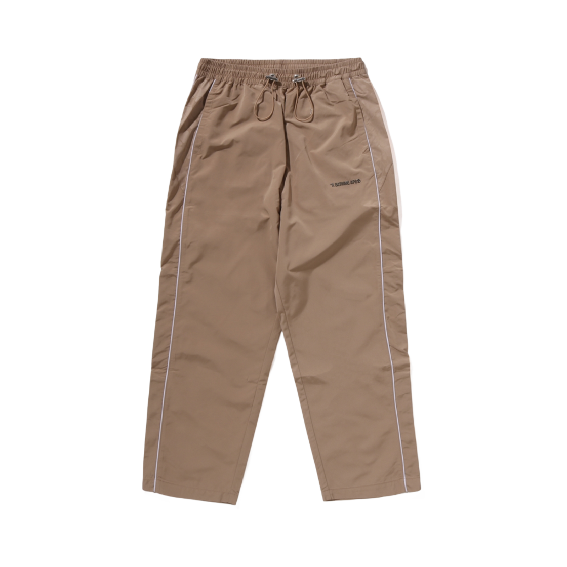 베이프 메탈 로고 핀 트랙 팬츠 베이지(BAPE Metal Logo Pin Track Pants Beige) - 1