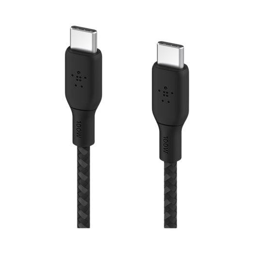벨킨 브레이디드 C to C타입 초고속 충전 케이블 100W PD 2미터 CAB014bt2M 블랙