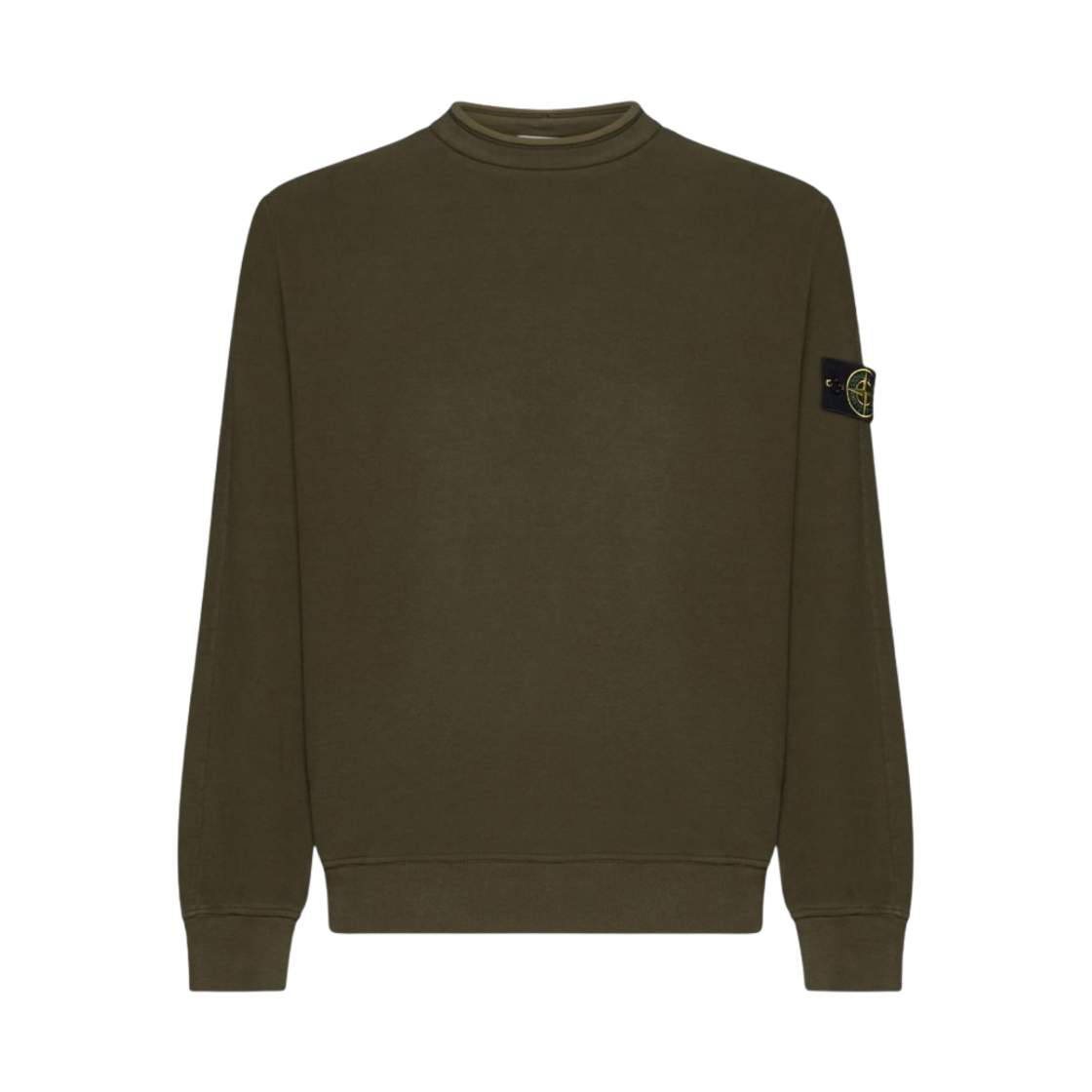 791561352-V0058 Stone Island 61352 Stretch Cotton Fleece Mock Turtleneck Sweatshirt Olive Green - 23FW