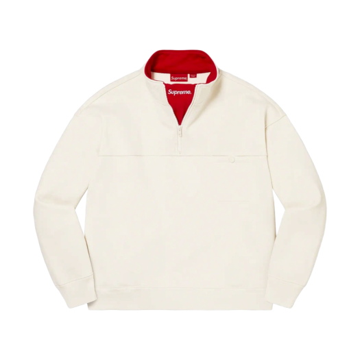 Supreme Washed Half Zip Pullover Stone - 22FW