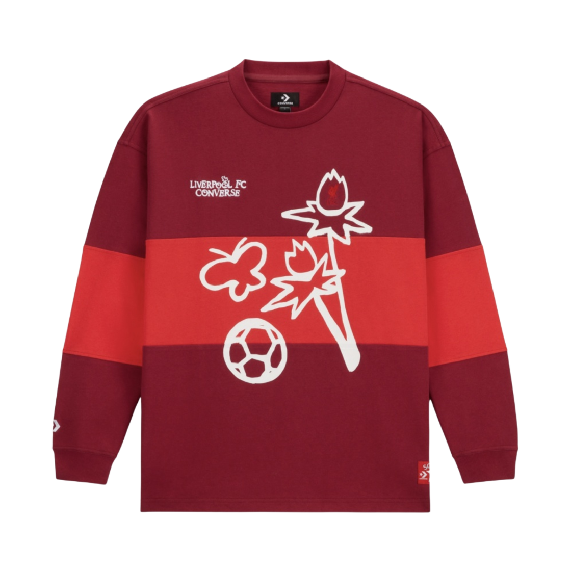 컨버스 x 리버풀 FC 크루넥 비트 레드(Converse x Liverpool FC Crew Beet Red)