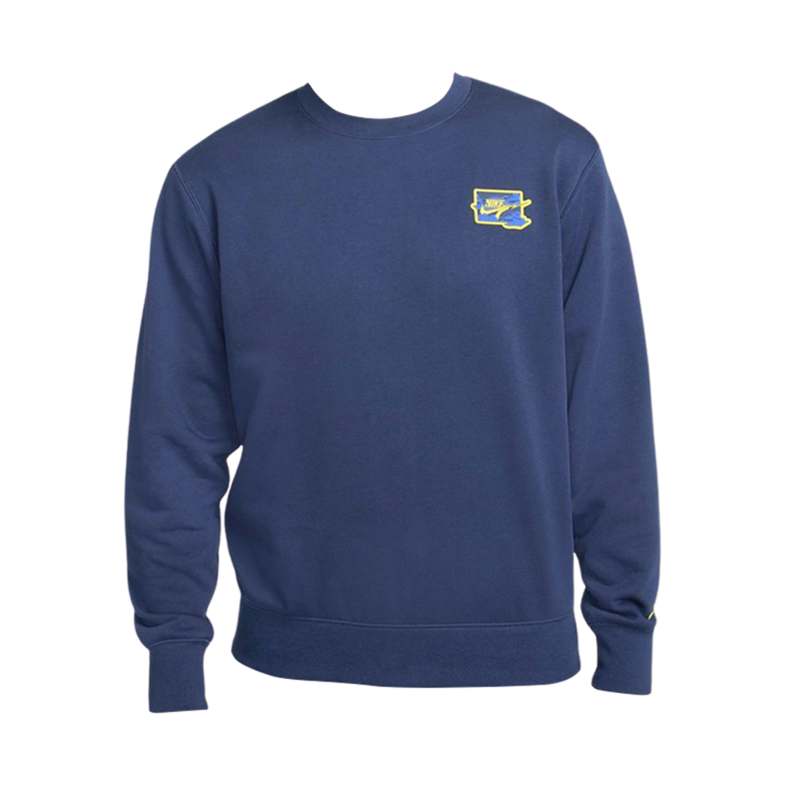 FZ0765-410 Nike Club French Terry Crewneck Sweatshirt Midnight Navy Lightning - Asia