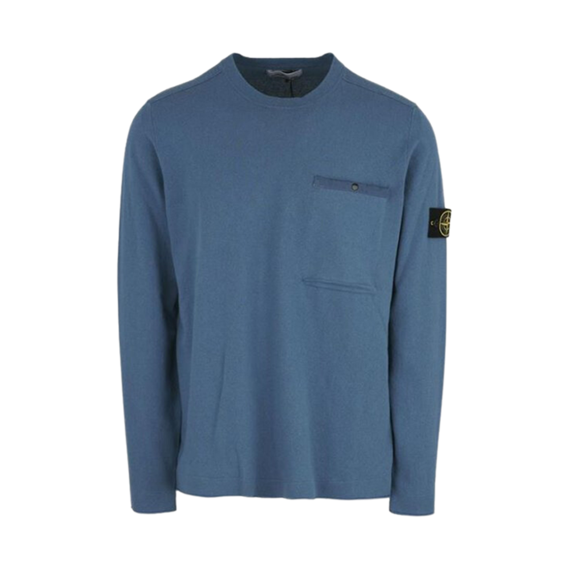 7615517B8-V0046 Stone Island 517B8 Pocket Crewneck Knit Powder Blue - 22SS