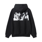 Stussy x Martine Rose Collage Pigment Dyed Hoodie Black