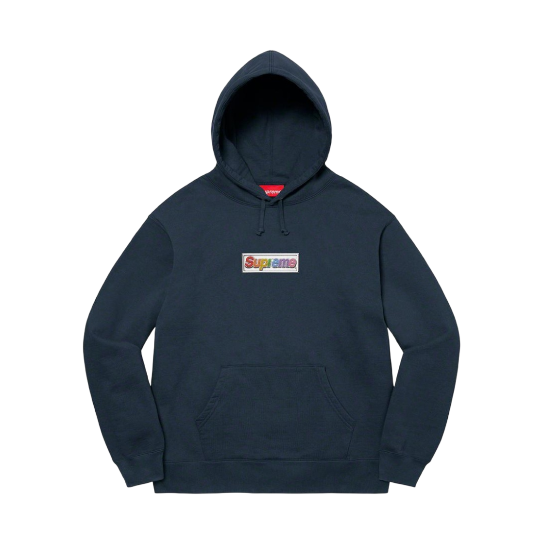 슈프림 블링 박스로고 후드 스웨트셔츠 네이비 - 22SS