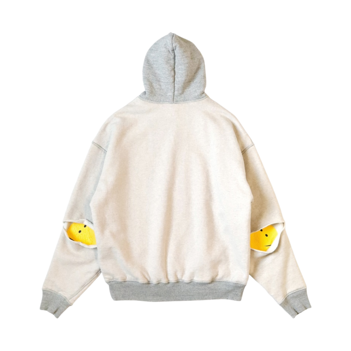 캐피탈 탑 플리스 리버시블 엘보우 립 후드 스웨트셔츠 키나리 그레이(Kapital Top Fleece Reversible Elbow Lip Hood Sweatshirt Kinari Gray) - 2