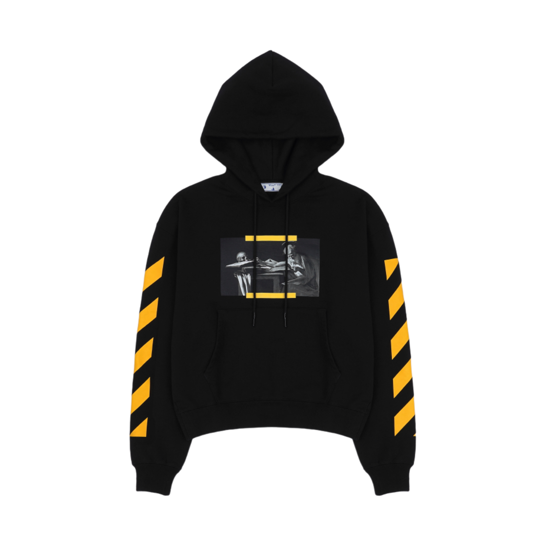 오프화이트 카라바지오 페인팅 후드 블랙 옐로우(Off-White Caravaggio Painting Hoodie Black Yellow)