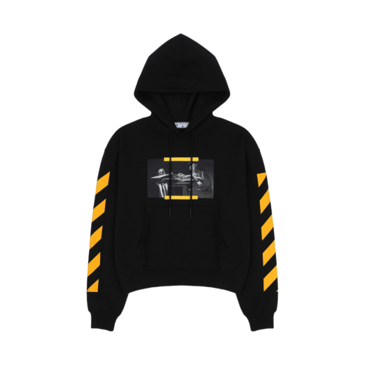 OMBB037F21FLE0111084 Off-White Caravaggio Painting Hoodie Black Yellow