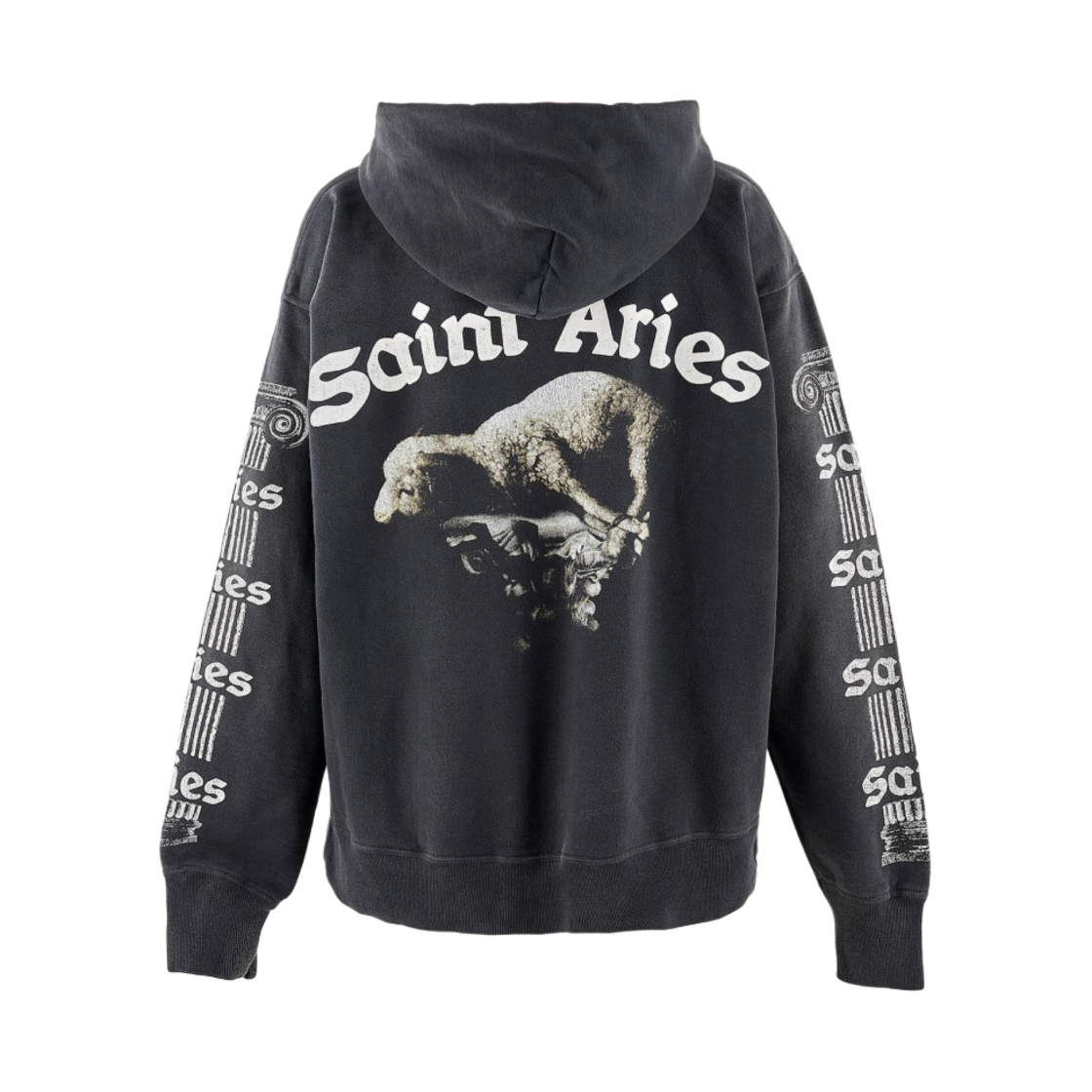 세인트 마이클 x 에리즈 후드 세인트 에리즈 블랙(Saint Mxxxxxx x Aries Hoodie St Aries Black) - 2