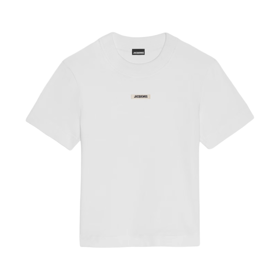 (W) 자크뮈스 르 티셔츠 그로그랭 티셔츠 화이트((W) Jacquemus Le T-Shirt Gros Grain T-Shirt White)
