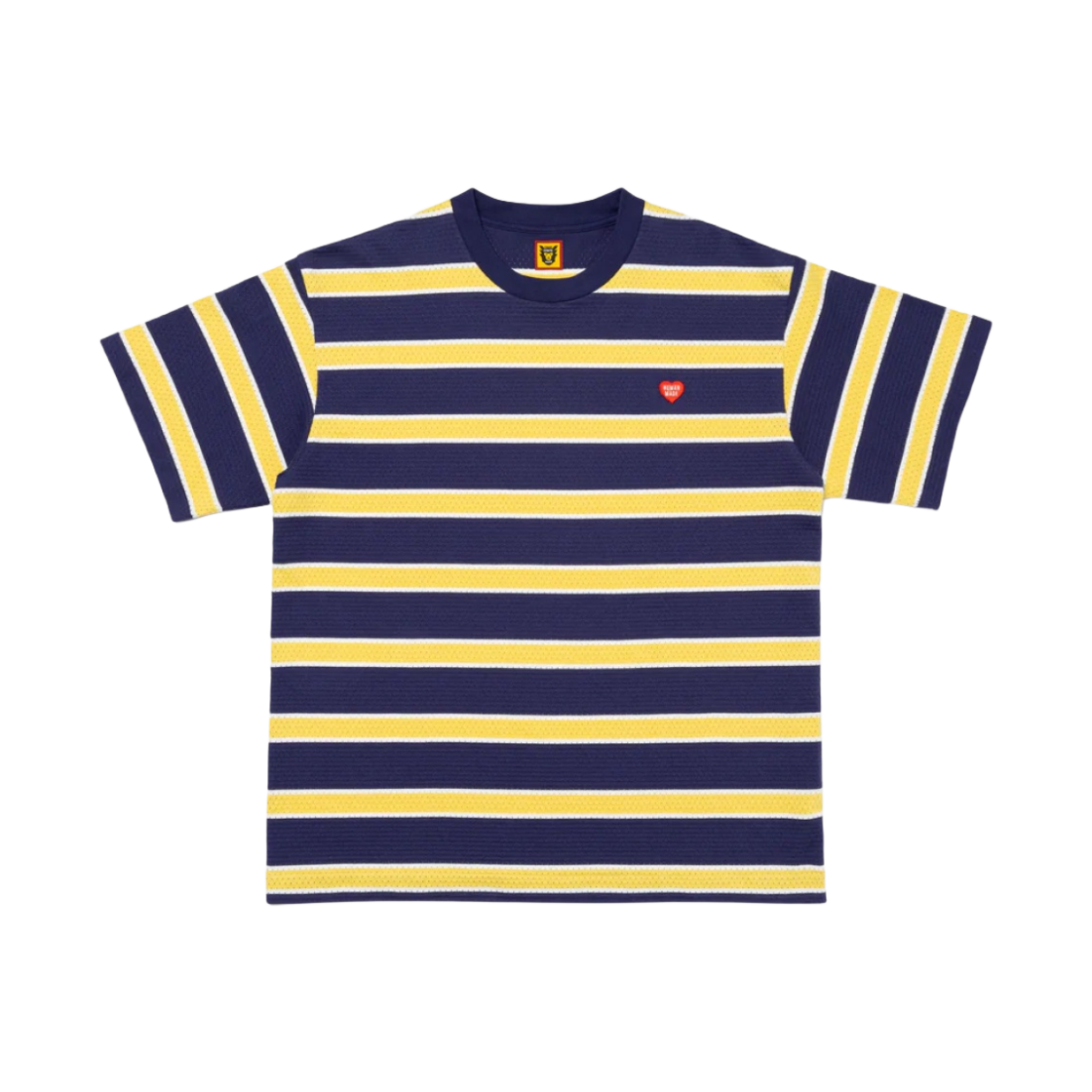 휴먼 메이드 스트라이프 메쉬 티셔츠 네이비(Human Made Striped Mesh T-Shirt Navy) - 1