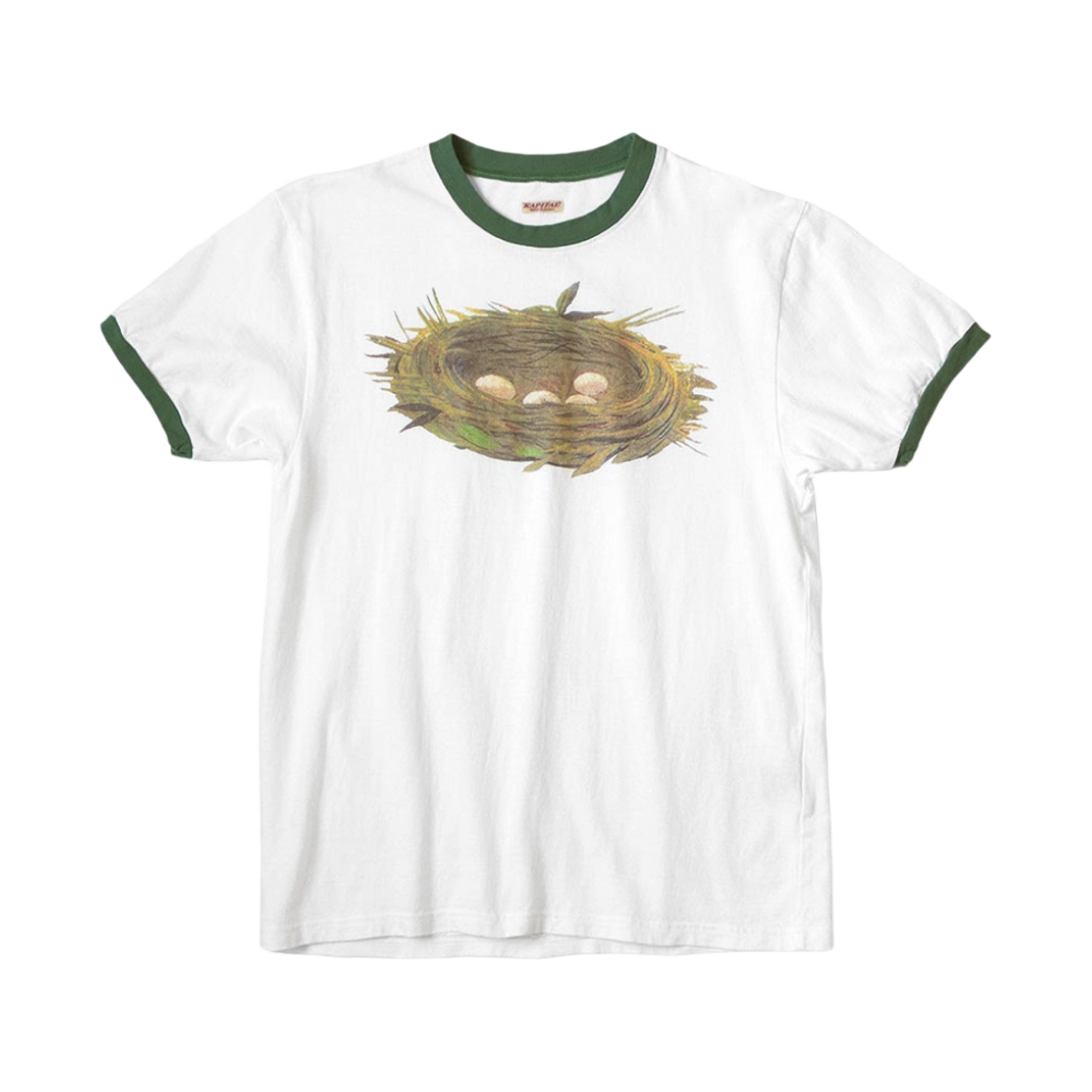 캐피탈 20 텐지쿠 링거 티셔츠 버즈 네스트 Pt 화이트