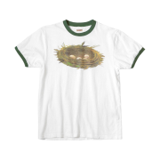 Kapital 20 Tenjiku Ringer T-Shirt Bird's Nest Pt White