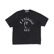 BAPE Garment Dye Spray Print T-Shirt Black