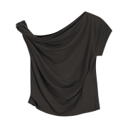 OJOS Twisted Tuck Cap Sleeves Charcoal
