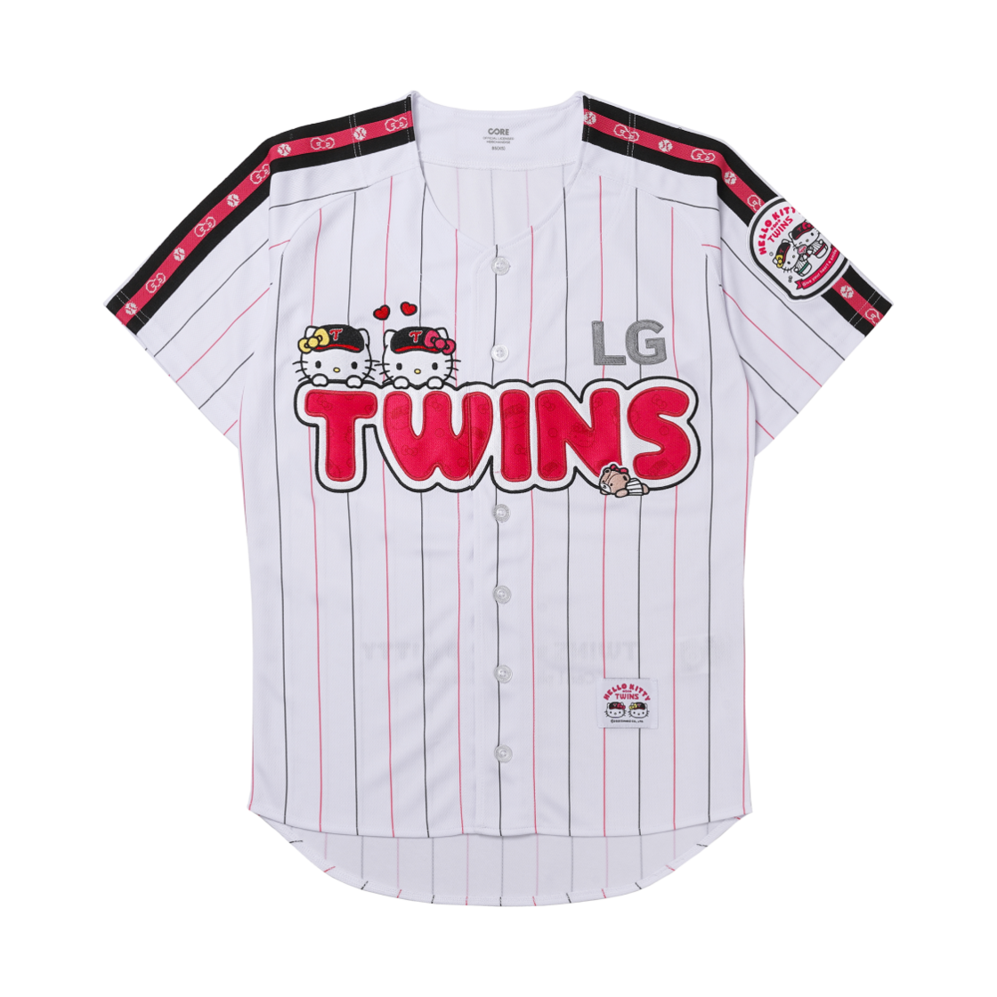 LG 트윈스 x 헬로 키티 캐릭터 유니폼 화이트 핑크 (논 마킹 버전)(LG Twins x Hello Kitty Character Uniform White Pink (Non Marking Ver.))