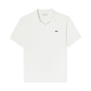 Lacoste Structure Open Collar Polo White