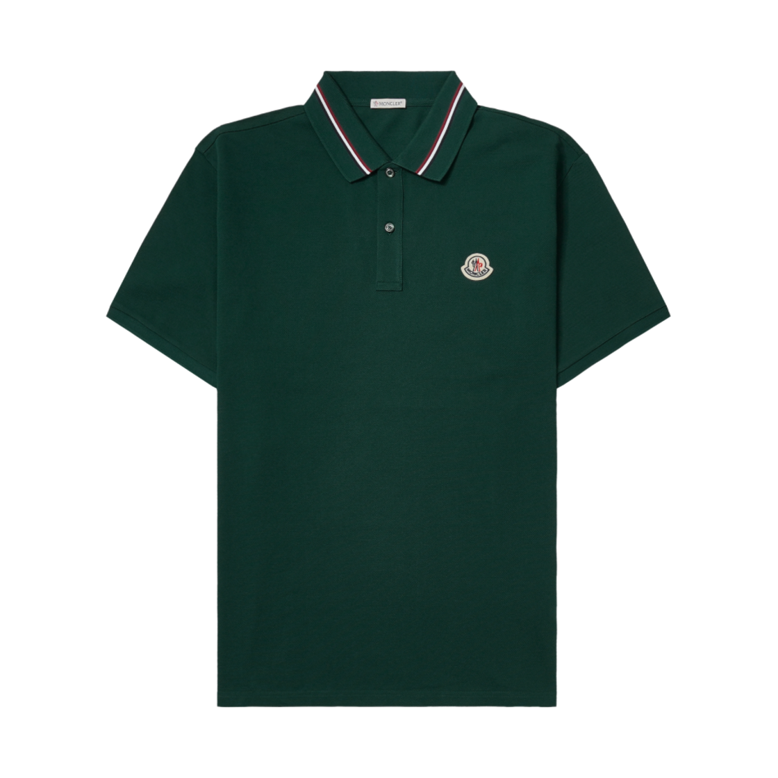 몽클레르 로고 패치 폴로 셔츠 에메랄드 그린 - 24SS(Moncler Logo Patch Polo Shirt Emerald Green - 24SS)