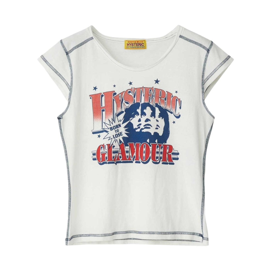 01251CT04 (W) Hysteric Glamour HG League T-Shirt White