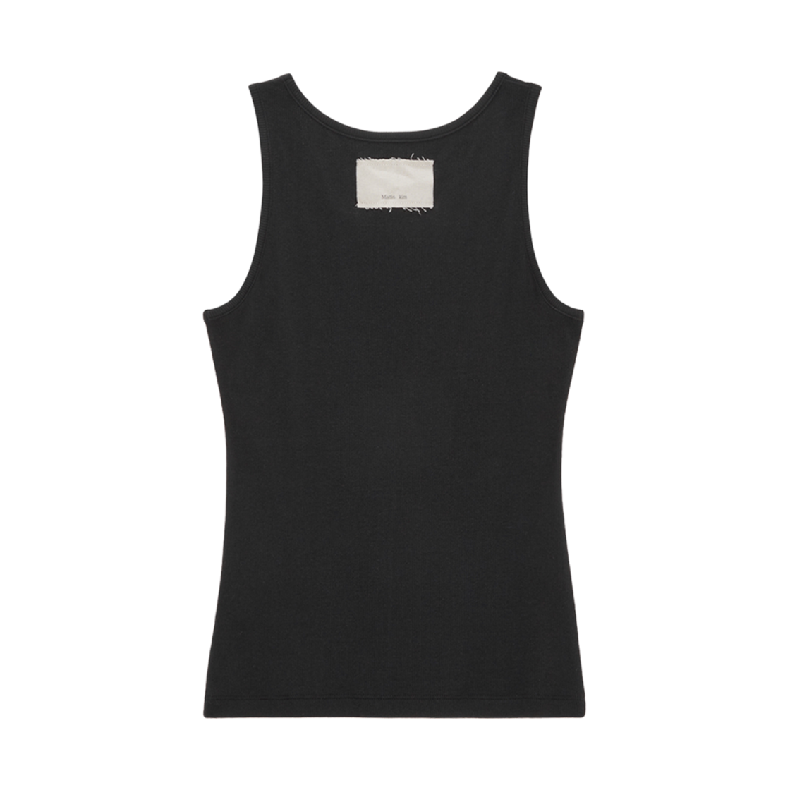 (W) 마뗑킴 핀턱 로고 슬리브리스 탑 블랙((W) Matin Kim Pintuck Logo Sleeveless Top Black) - 2