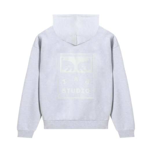 - IAB Studio x Obey Icon Extra Heavy Zip Hoodie Grey Heather
