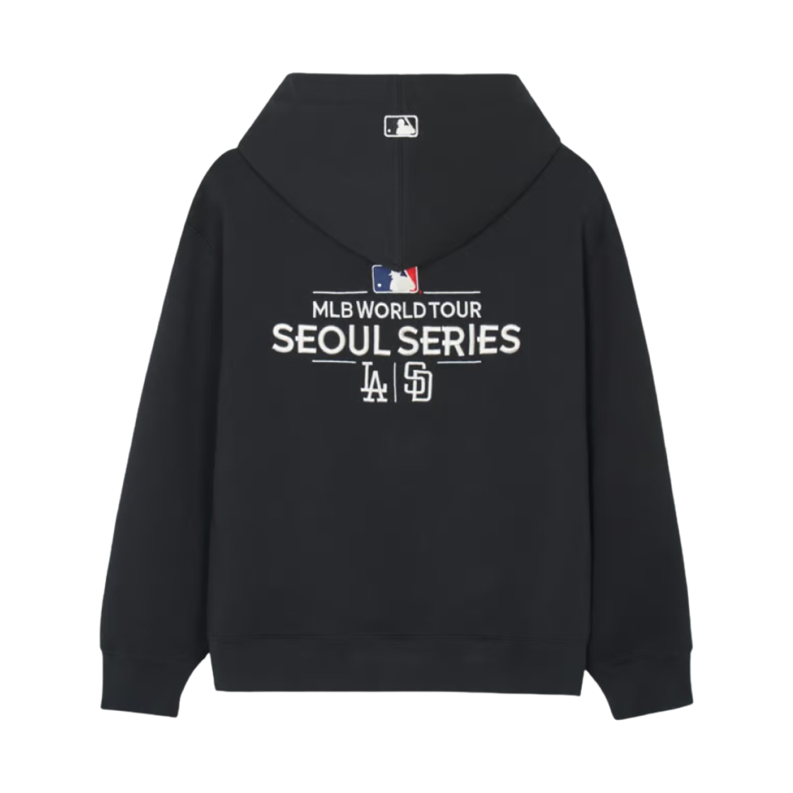 MLB 서울 시리즈 듀얼 로고 후드 LA SD 블랙(MLB Seoul Series Dual Logo Hoodie LA SD Black)