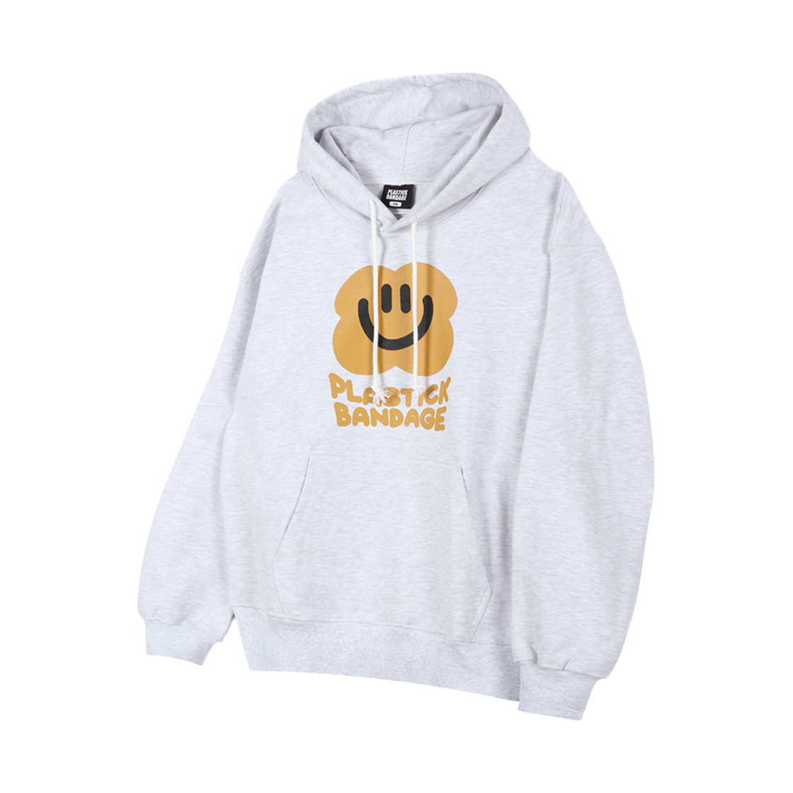 플라스틱 밴디지 스마일리 플라워 후디 그레이(Plastick Bandage Smiley Plower Hoodie Grey)
