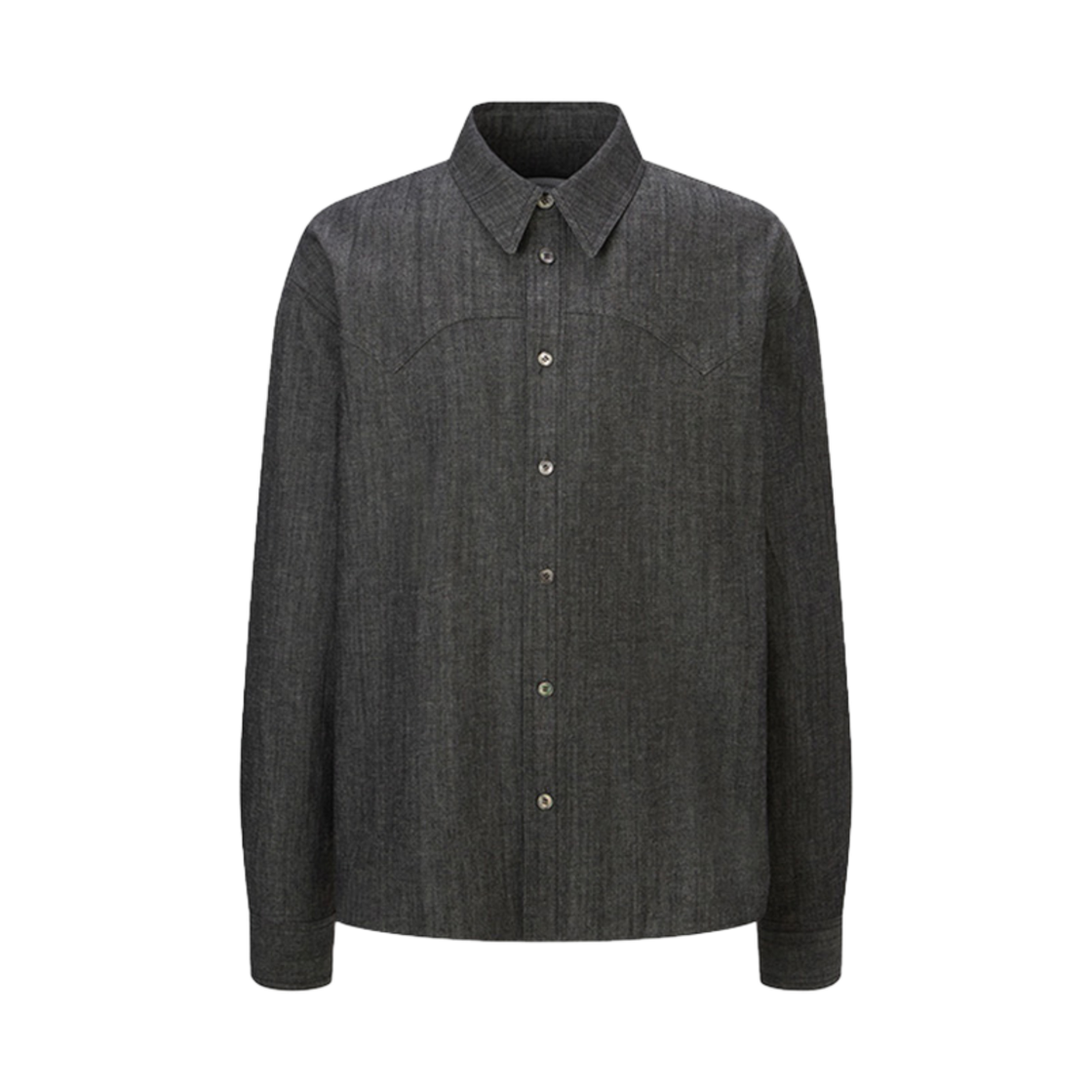LH2511SH006EBK Le17Septembre Western Yoke Denim Shirt Black