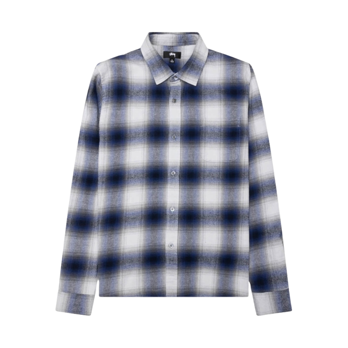 1110292 Stussy Bay Plaid Shirt Navy