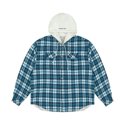 トップス Project G/R Reversible Hood Check Shirts 프로젝트 G/R 리버시블 후디 체크 셔츠 네이비 | PROJECT G/R