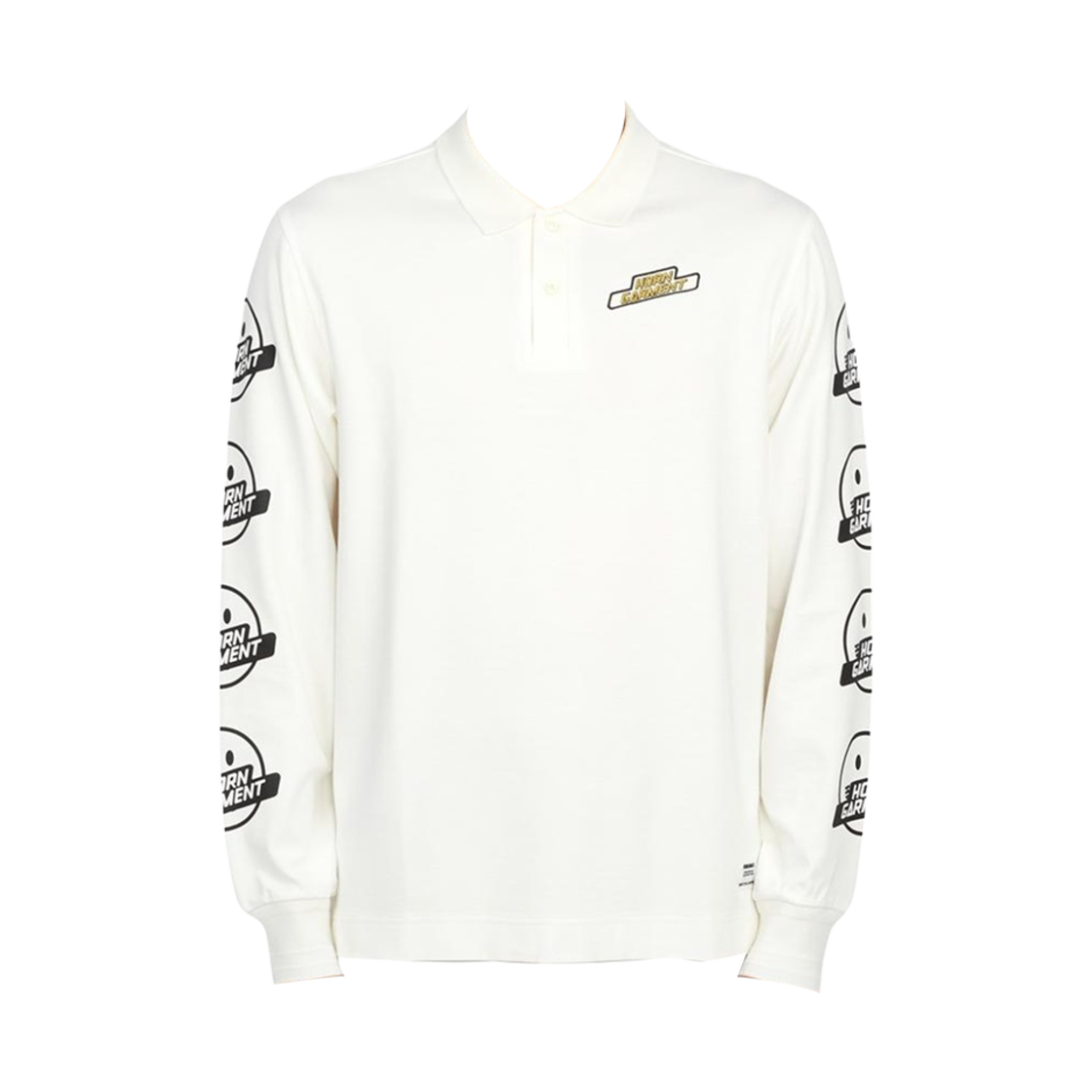 HCM-2C-AP51 Horn Garment Gimme Polo Long Sleeve T-Shirt White