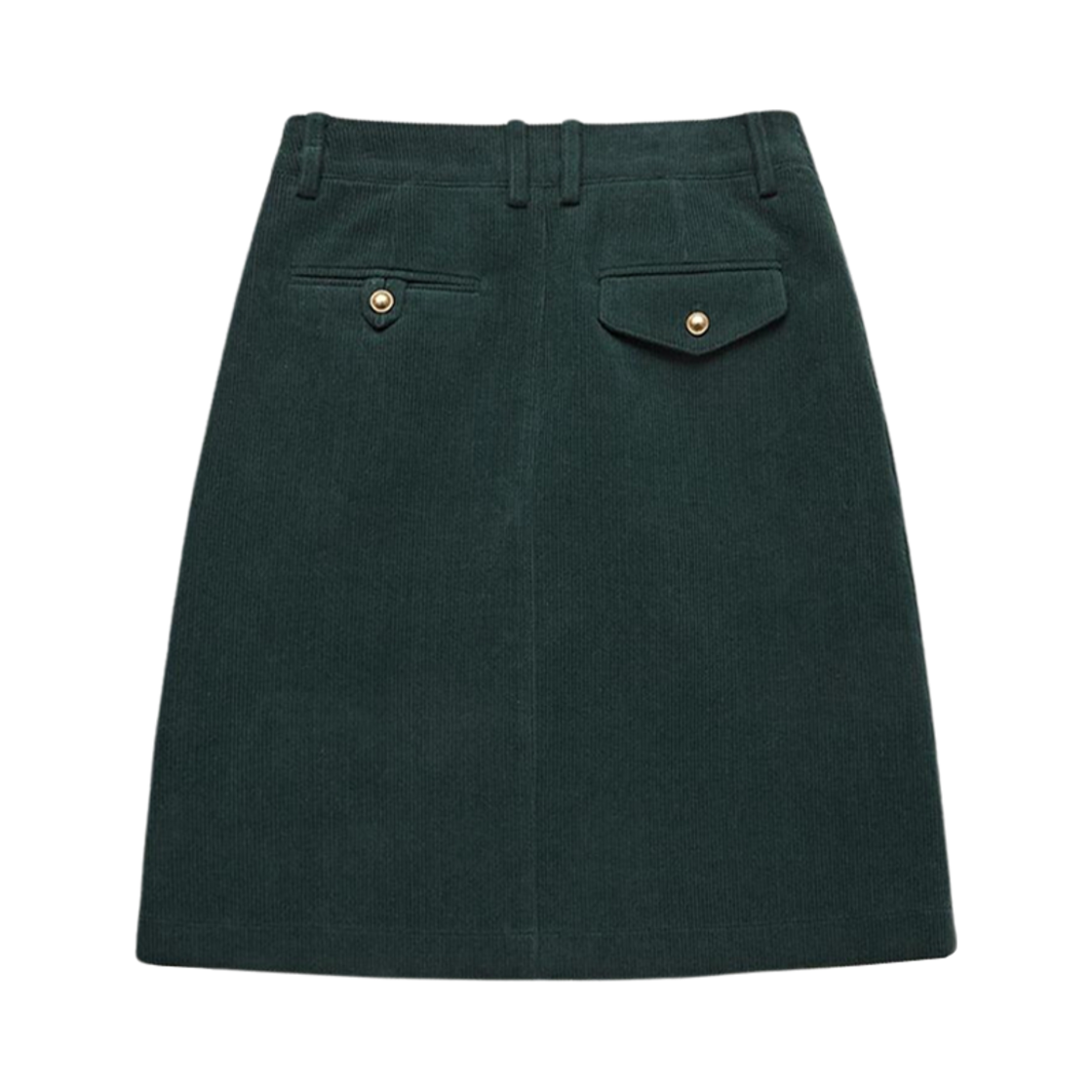 (W) 던스트 A 라인 버튼드 포인트 코듀로이 스커트 코듀로이 그린((W) Dunst A-Line Button Point Corduroy Skirt Corduroy Green) - 2