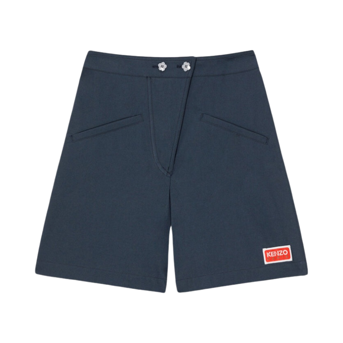 (W) 겐조 하이 웨이스트 쇼츠 미드나잇 블루((W) Kenzo High Waisted Shorts Midnight Blue)