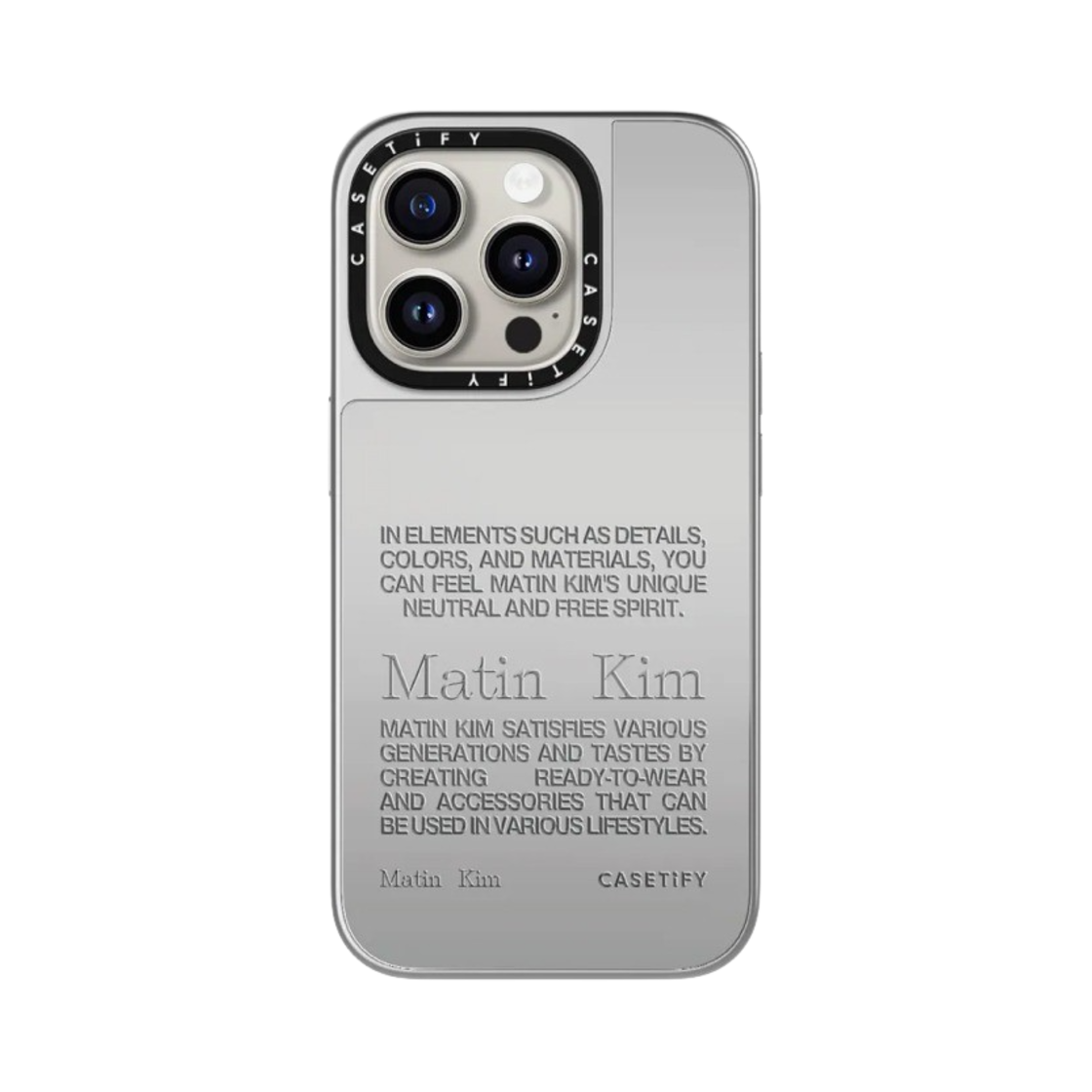 케이스티파이 x 마뗑킴 아이폰 레터 맥세이프 미러 케이스 실버(Casetify x Matin Kim iPhone Letter Magsafe Mirror Case Silver)