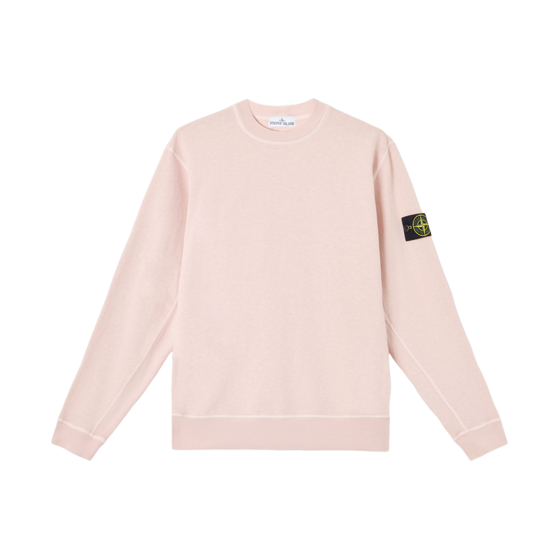 K1S1561000-20S0060-V0182 Stone Island 6100020 Malfile Fleece Old Effect Crewneck Sweatshirt with Slub Effect Antique Rose - 25SS