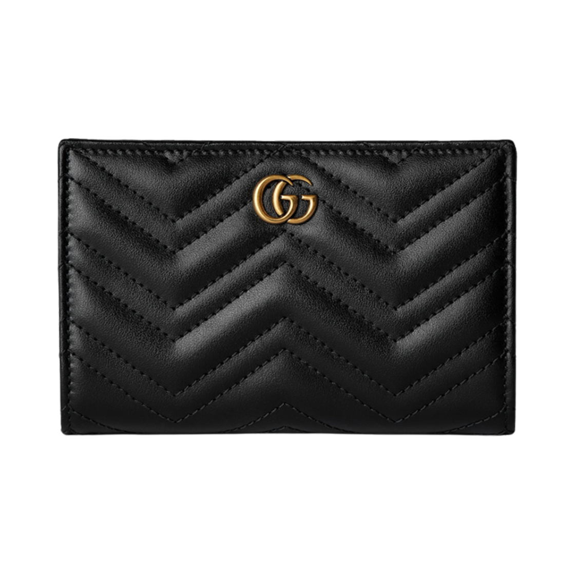 781583-DTDHT-1000 Gucci GG Marmont Wallet Black Leather
