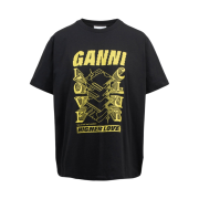 (W) Ganni Love Club T-Shirt Phantom