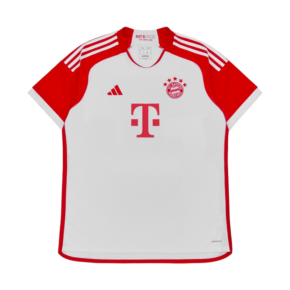 아디다스 바이에른 뮌헨 2023/24 홈 저지 화이트 레드 - KR 사이즈 (논 마킹 버전)(Adidas Bayern Munchen 2023/24 Home Jersey White Red - KR Sizing (Non Marking Ver.))