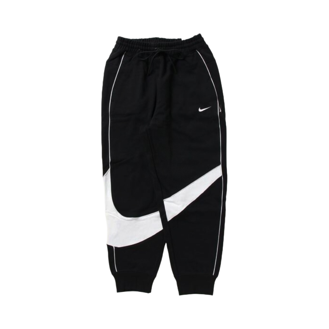 DX0565-010 Nike Swoosh Fleece Pants Black White - Asia - 대표 이미지 #1