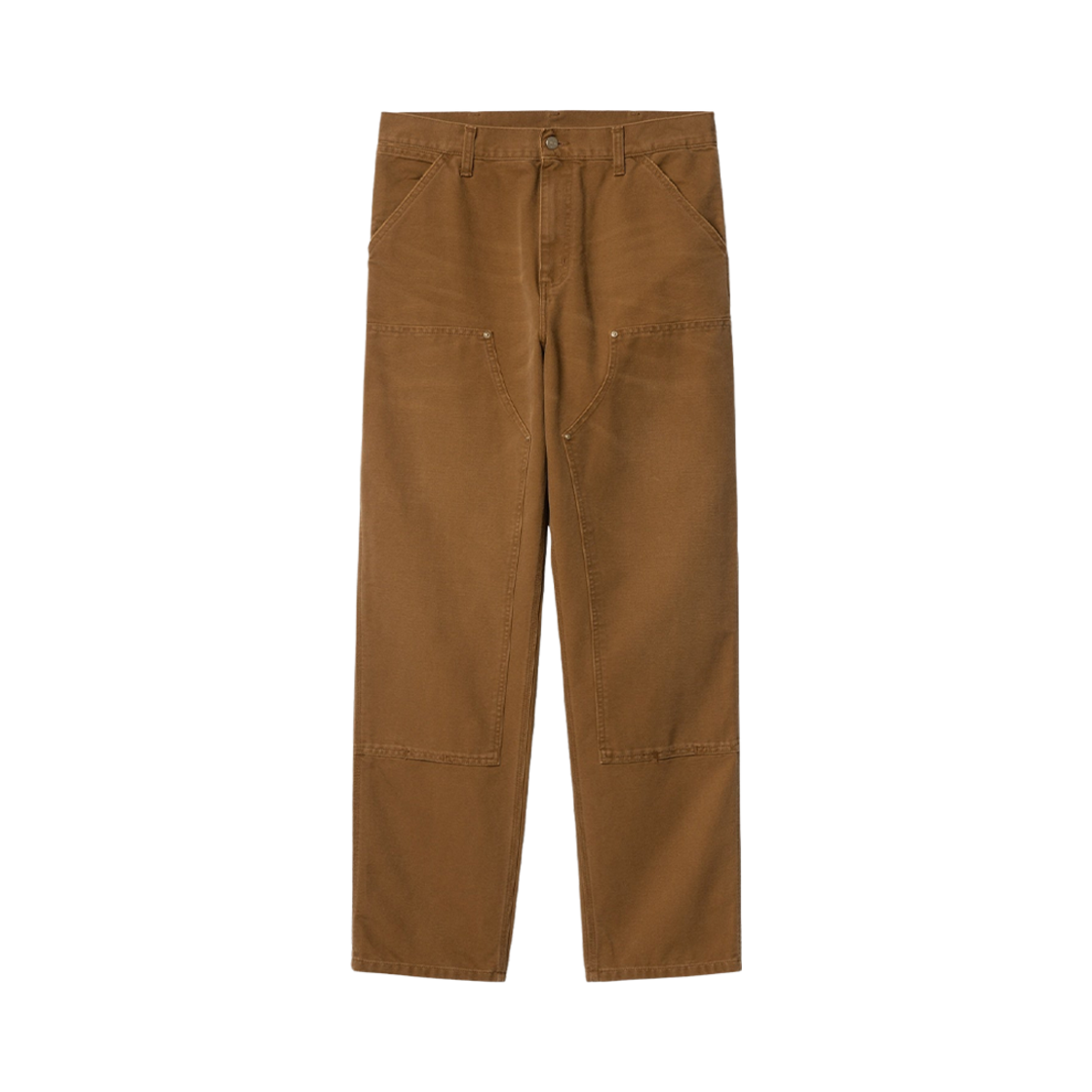 I031501-1NF-3K Carhartt WIP Dearborn Canvas Double Knee Pants Deep Hamilton Brown Aged Canvas