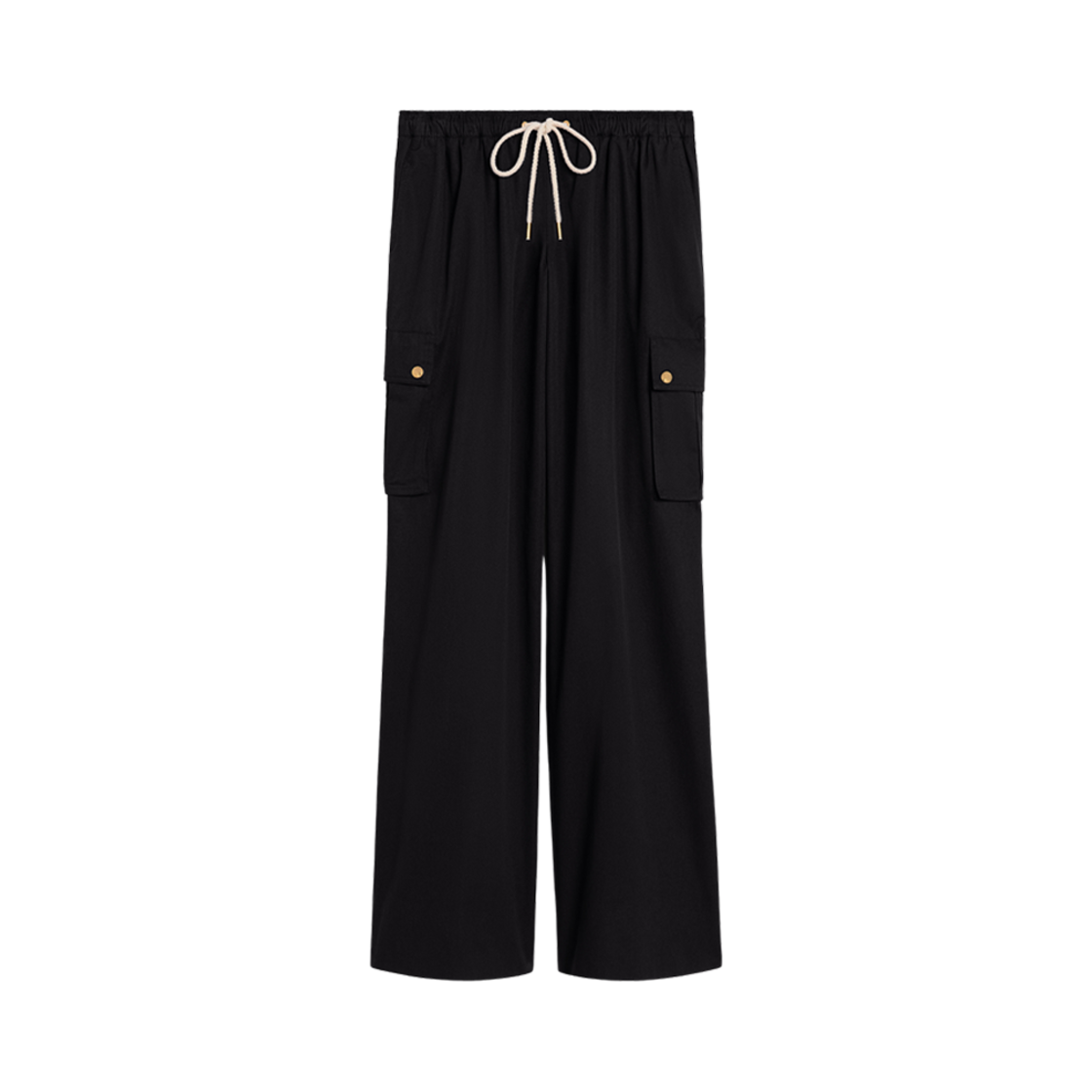 (W) 셀린느 카고 팬츠 코튼 개버딘 블랙((W) Celine Cargo Pants In Cotton Gabardine Black) - 1