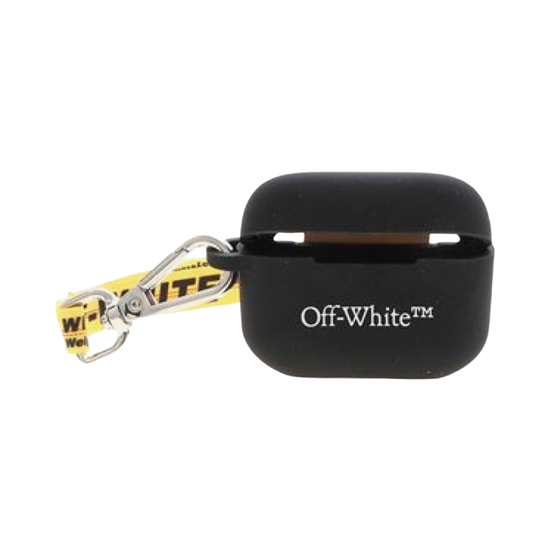 오프화이트 레터링 실리콘 에어팟 프로 케이스 블랙(Off-White Lettering Silicon AirPods Pro Case Black)