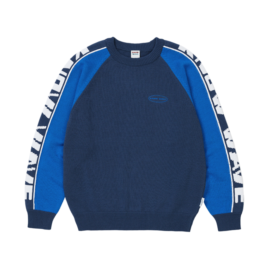 KNT009uNV Knowwave Racing Intarsia Sweater Navy